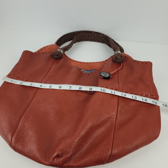 The Sak Indio Sierra Tote Brown Red Leather Large Hobo Bag - Picture 4 of 13